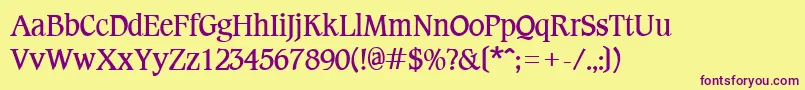 CotlinBold Font – Purple Fonts on Yellow Background