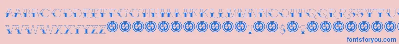 BrakefluidFfp Font – Blue Fonts on Pink Background