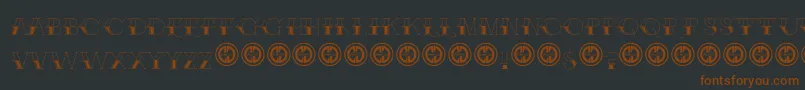 Шрифт BrakefluidFfp – коричневые шрифты на чёрном фоне