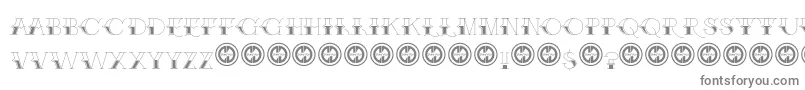 BrakefluidFfp-fontti – harmaat kirjasimet valkoisella taustalla