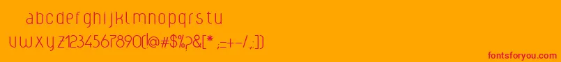 Weclight Font – Red Fonts on Orange Background