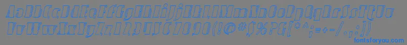 SfavondaleoutlineItalic Font – Blue Fonts on Gray Background