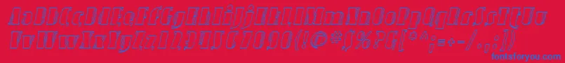 SfavondaleoutlineItalic Font – Blue Fonts on Red Background