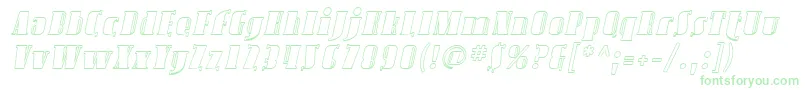 Fonte SfavondaleoutlineItalic – fontes verdes em um fundo branco