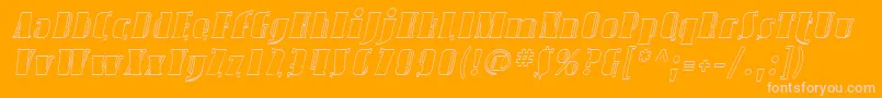 SfavondaleoutlineItalic Font – Pink Fonts on Orange Background