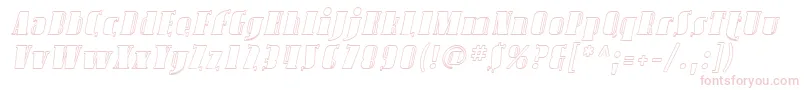 フォントSfavondaleoutlineItalic – ピンクのフォント