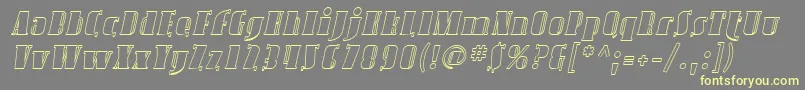 SfavondaleoutlineItalic Font – Yellow Fonts on Gray Background