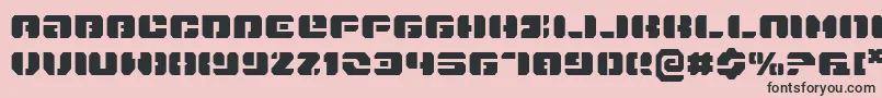 Dan-Schriftart – Schwarze Schriften auf rosa Hintergrund