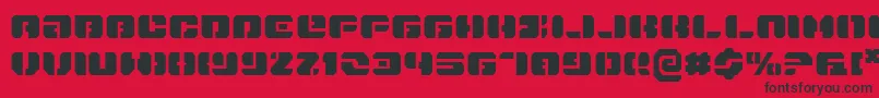 Dan Font – Black Fonts on Red Background