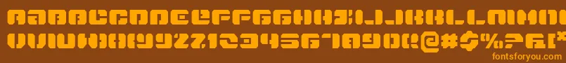 Dan Font – Orange Fonts on Brown Background