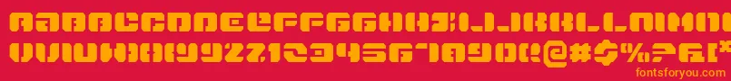Dan Font – Orange Fonts on Red Background