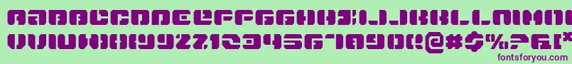 Шрифт Dan – фиолетовые шрифты на зелёном фоне