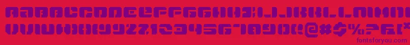 Dan Font – Purple Fonts on Red Background