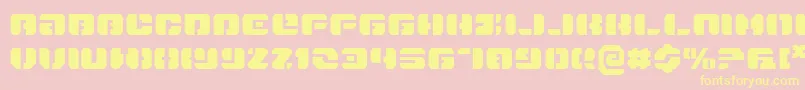 Dan-Schriftart – Gelbe Schriften auf rosa Hintergrund