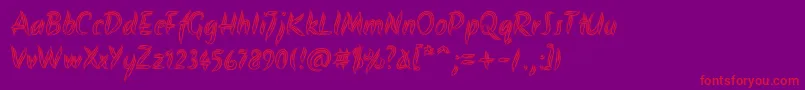 AkronimRegular Font – Red Fonts on Purple Background