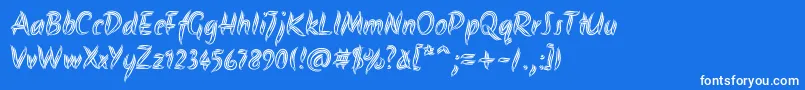 AkronimRegular Font – White Fonts on Blue Background