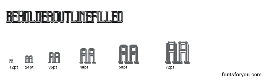 BeholderOutlineFilled Font Sizes