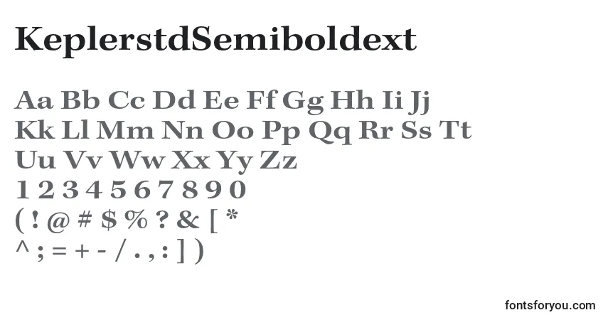 KeplerstdSemiboldext-fontti – aakkoset, numerot, erikoismerkit