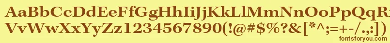 Шрифт KeplerstdSemiboldext – коричневые шрифты на жёлтом фоне