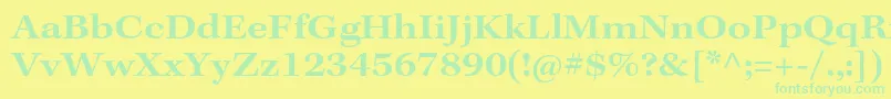 KeplerstdSemiboldext Font – Green Fonts on Yellow Background