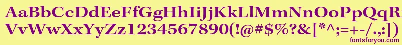 KeplerstdSemiboldext Font – Purple Fonts on Yellow Background