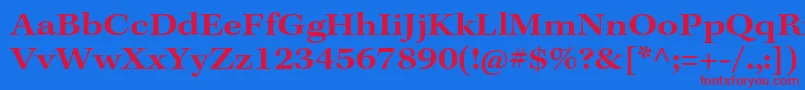 KeplerstdSemiboldext Font – Red Fonts on Blue Background