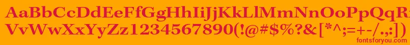 フォントKeplerstdSemiboldext – オレンジの背景に赤い文字