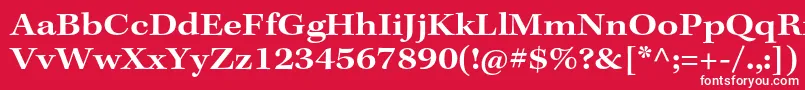 フォントKeplerstdSemiboldext – 赤い背景に白い文字