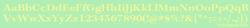 KeplerstdSemiboldext Font – Yellow Fonts on Green Background