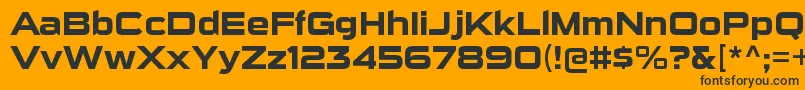 Fonte SuigenerisrgBold – fontes pretas em um fundo laranja