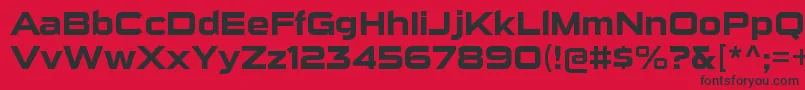 フォントSuigenerisrgBold – 赤い背景に黒い文字