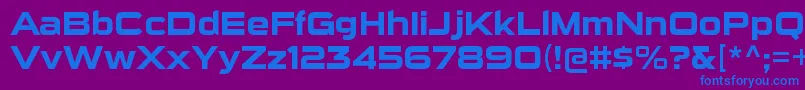 Police SuigenerisrgBold – polices bleues sur fond violet