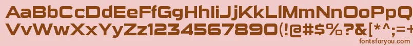 Police SuigenerisrgBold – polices brunes sur fond rose