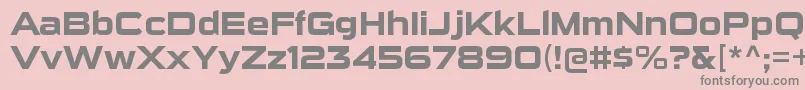フォントSuigenerisrgBold – ピンクの背景に灰色の文字