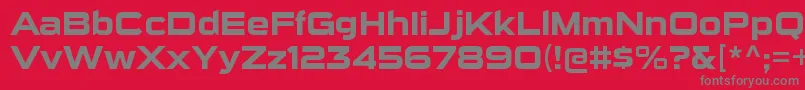 フォントSuigenerisrgBold – 赤い背景に灰色の文字