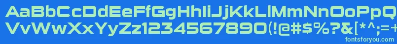 Шрифт SuigenerisrgBold – зелёные шрифты на синем фоне
