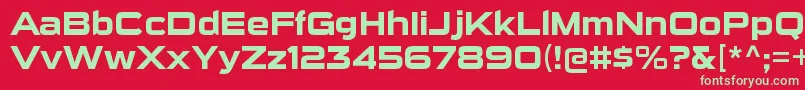 フォントSuigenerisrgBold – 赤い背景に緑の文字
