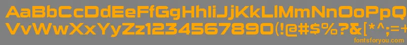 SuigenerisrgBold-Schriftart – Orangefarbene Schriften auf grauem Hintergrund