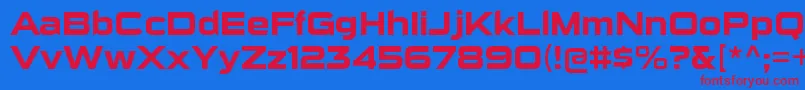 SuigenerisrgBold Font – Red Fonts on Blue Background