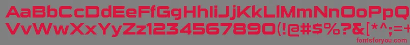 SuigenerisrgBold Font – Red Fonts on Gray Background