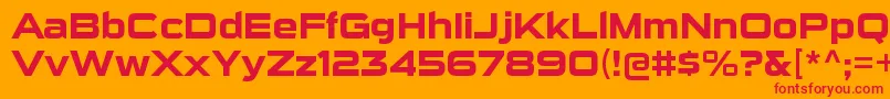 SuigenerisrgBold Font – Red Fonts on Orange Background