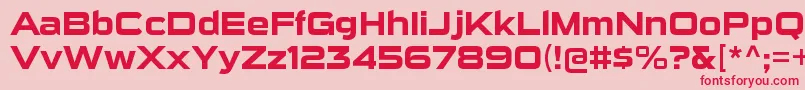 フォントSuigenerisrgBold – ピンクの背景に赤い文字