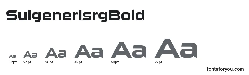 SuigenerisrgBold Font Sizes