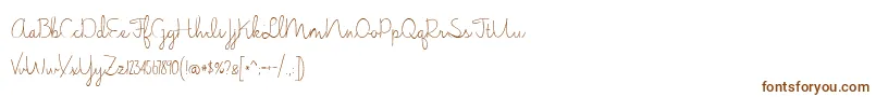 JasmineReminiscentseLight-Schriftart – Braune Schriften auf weißem Hintergrund