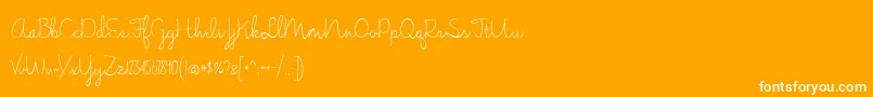 JasmineReminiscentseLight Font – White Fonts on Orange Background
