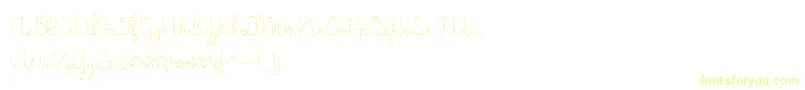 Шрифт JasmineReminiscentseLight – жёлтые шрифты