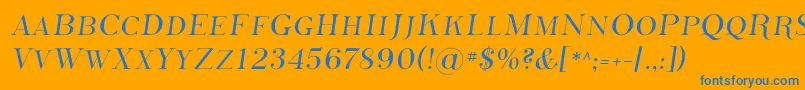 Шрифт PhosphorusSulphide – синие шрифты на оранжевом фоне