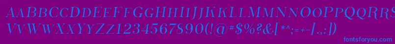 Шрифт PhosphorusSulphide – синие шрифты на фиолетовом фоне