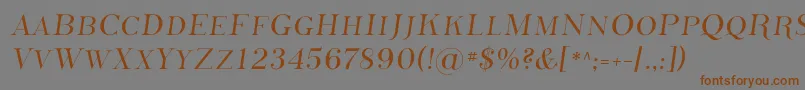 Шрифт PhosphorusSulphide – коричневые шрифты на сером фоне