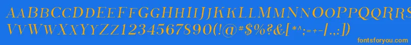 Шрифт PhosphorusSulphide – оранжевые шрифты на синем фоне